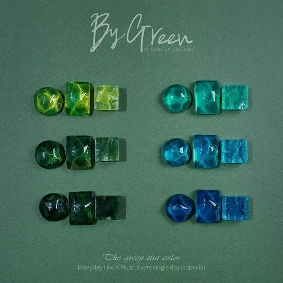 By Muse Tint Colour Gel Polish By Green Set (6 Colours)