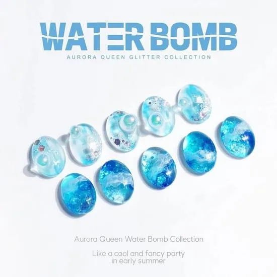 Aurora Queen Premium Glitter Gel Polish Water Bomb 8 Colours Set (8 Colours)