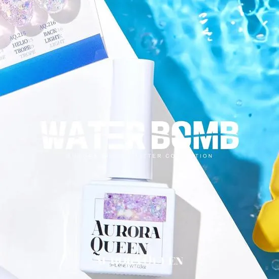 Aurora Queen Premium Glitter Gel Polish Water Bomb 8 Colours Set (8 Colours)