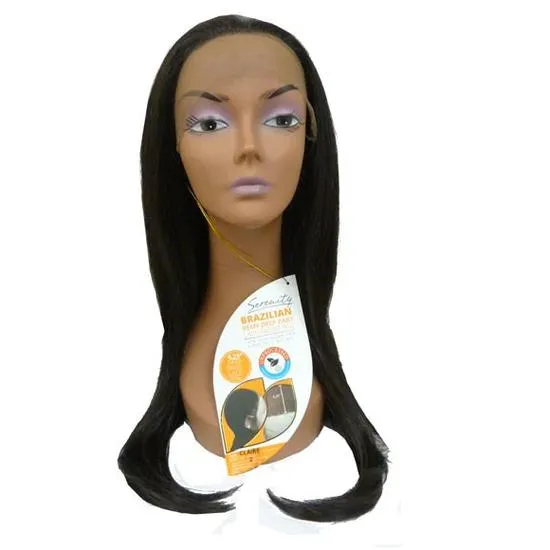 Serenity Brazilian Remi Deep Blended Human Hair Claire Swiss Lace Wig KB88