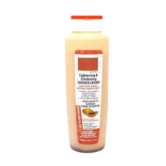 First Lady Papaya Skin Lightening Exfoliating Shower Cream 750ml