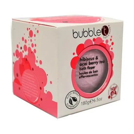 Bubble T Hibiscus & Acai Berry Tea Bath Fizzer 180g