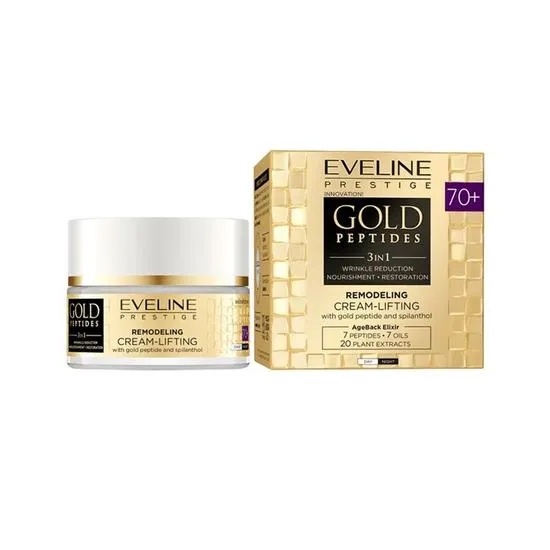Eveline Gold Peptides 3 In 1 Remodelling Cream Lifting 70 Plus 50ml