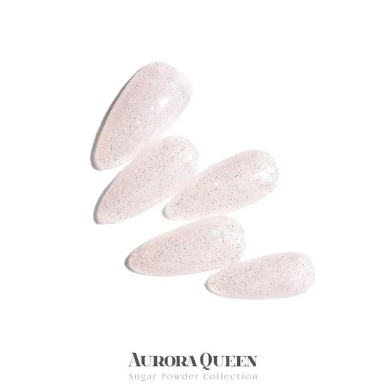 Aurora Queen Glitter Gel Polish Sugar Powder 8 Colours AQ.205 - Like Cotton