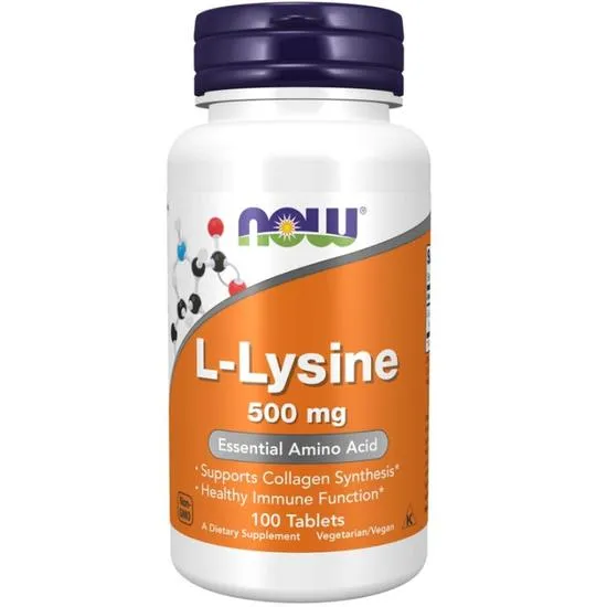 NOW Foods L-Lysine 500mg Tablets 100 Tablets