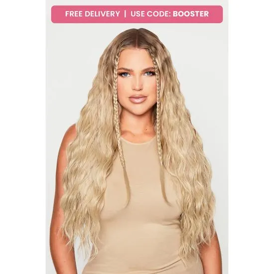 LullaBellz Face Framing Booster Clip In Hair Extensions BLACKS | JET BLACK