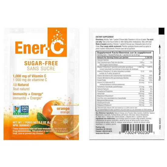 Ener-Life Ener-C Sugar Free Multivitamin Drink Orange Sachets 30 Sachets