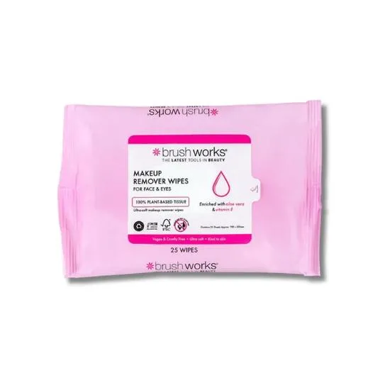 Brushworks Makeup Remover Wipes 25 Sheets