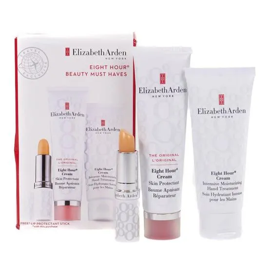 Elizabeth Arden Eight Hour Cream Gift Set 50ml Cream + 75ml Hand Treatment + 3.7g Protecting Lipstick SPF 15