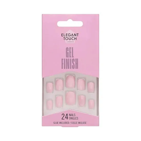 Elegant Touch Perfect Pink Nail Gel Finish 24 Nails