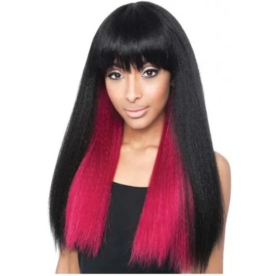 Mane Concept Hair Stylemix Silk Lace Front Blend Wig BS117 smp1B/MAGENTA