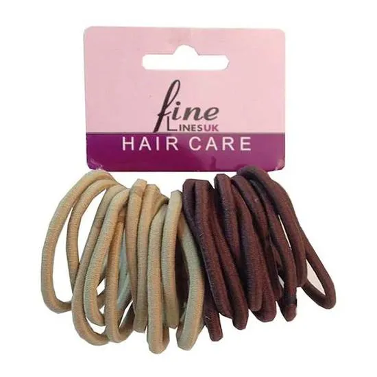 Fine Lines UK Elastic Band Thick 6001 24pcs / Brown/Beige