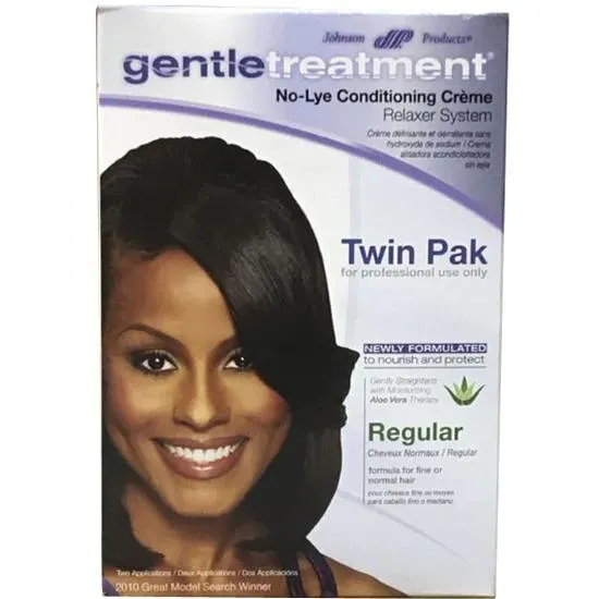 Johnson Products Gentle Treatment No Lye Conditioning Creme Relaxer System Twin Pack / Regular