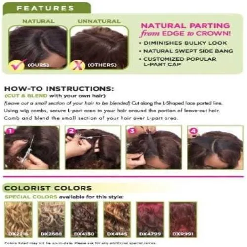 Sensationnel Empress Lace Front L Shape Part Synthetic Wig DX2488