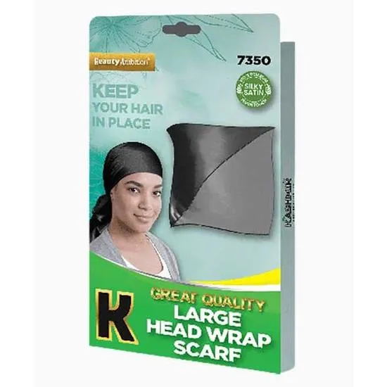 Kashmir Beauty Ambition Great Quality Large Head Wrap Scarf 7350 Black