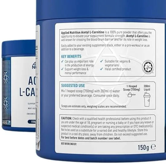 Applied Nutrition Aceytl L-Carnitine Powder 150g