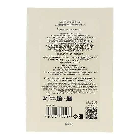 Bentley Beyond The Collection Vibrant Hibiscus Eau De Parfum 100ml