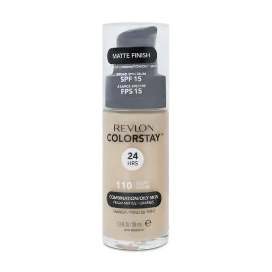 Revlon Colourstay Makeup Matte Finish Foundation 110 Ivory 30ml x 2