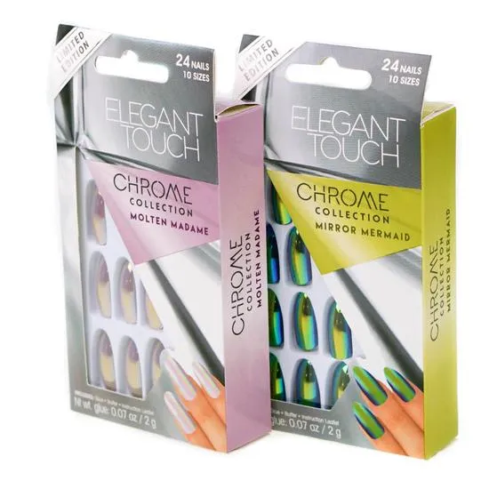 Elegant Touch 2 x Elegant Touch Chrome Collection False Nails