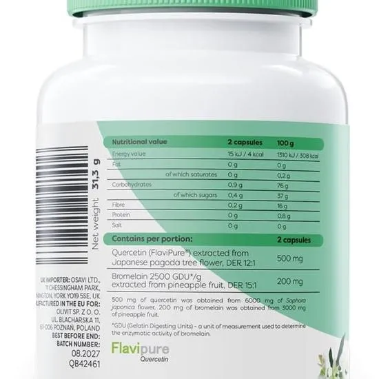 Osavi Quercetin With Bromelain 60 Capsules