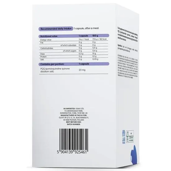 Osavi PQQ 20mg Capsules 30 Capsules