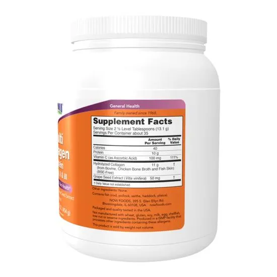 NOW Foods Multi Collagen Protein Powder 454g