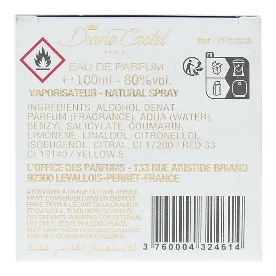 Diane Castel Rose d'Artiste Eau De Parfum 100ml