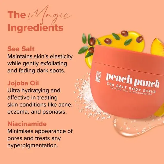Give Me Peach Punch Sea Salt Body Scrub