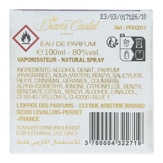 Diane Castel Bleu Barbade Eau De Parfum 100ml