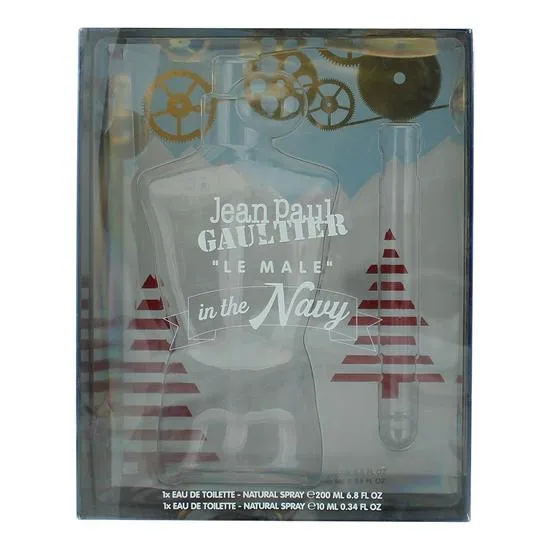 Jean Paul Gaultier JPG Le Male In The Navy Eau De Toilette 200ml & Eau De Toilette 10ml Gift Set 200ml