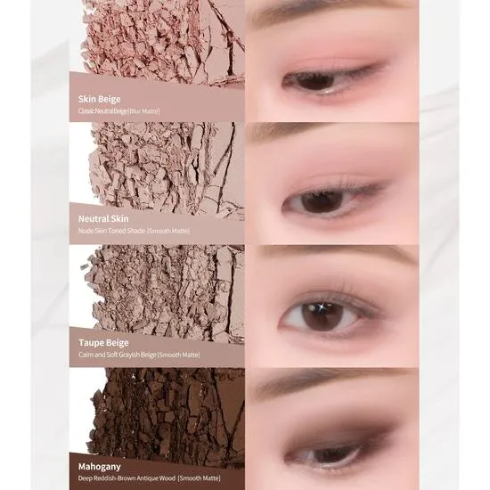 Heart Percent Dote On Mood Eye Palette 08 Neutral Muse Facets