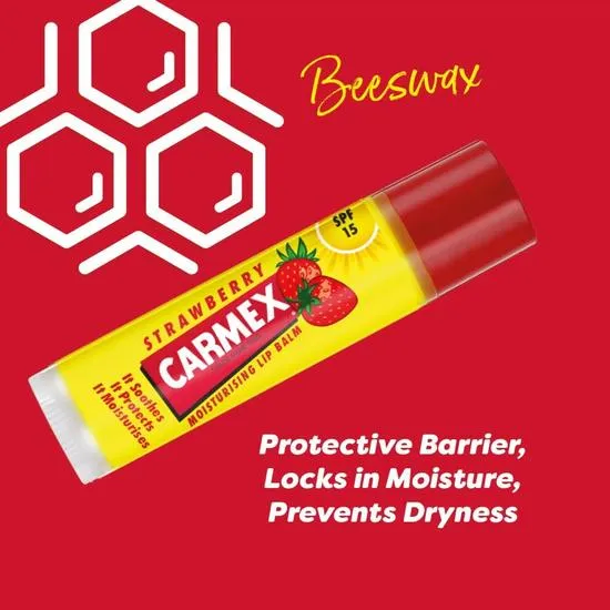 Carmex Strawberry Click Stick Lip Balm SPF 15