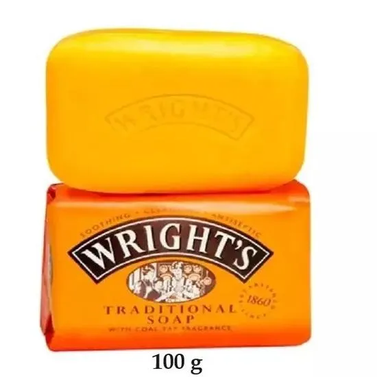 Simple Wrights Coal Tar Soap Bar Traditional Antiseptic 100g x 4