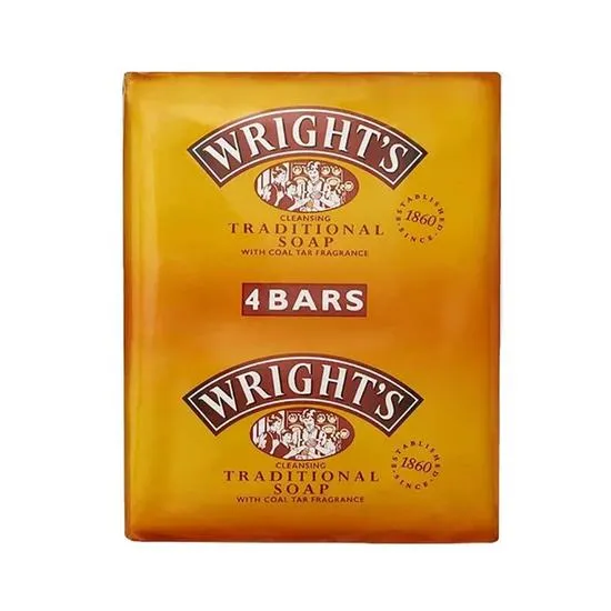 Simple Wrights Coal Tar Soap Bar Traditional Antiseptic 100g x 4