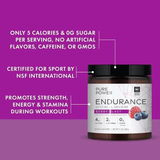 Pure Power Endurance With Glycine LArginine Berry Blast 260g