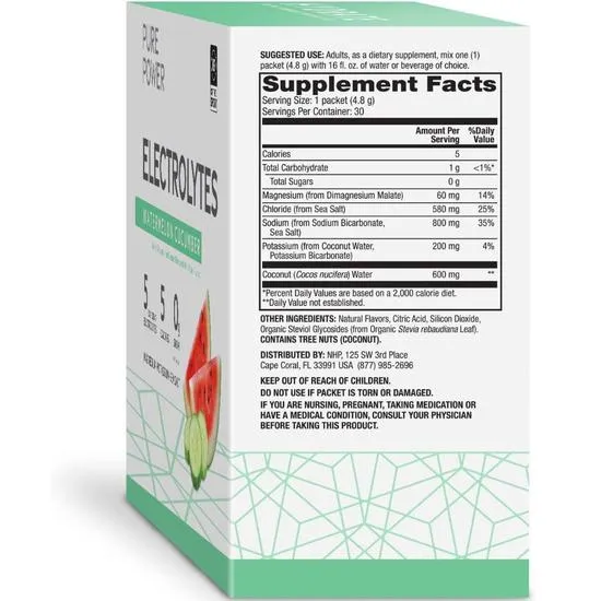 Pure Power Electrolytes Watermelon Cucumber 30 Packs