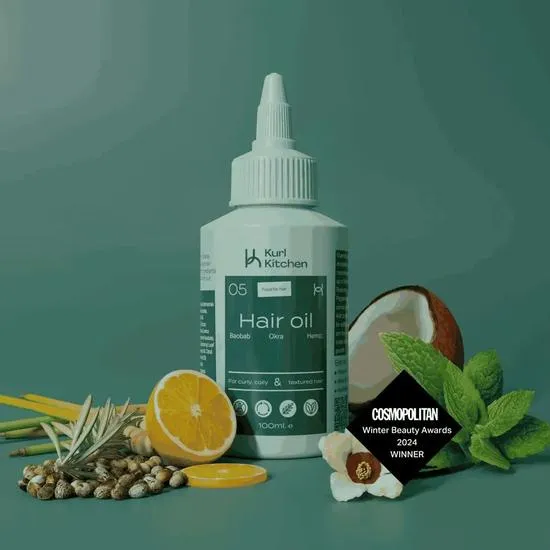 Kurl Kitchen Baobab, Okra & Hemp Hair Oil 100ml