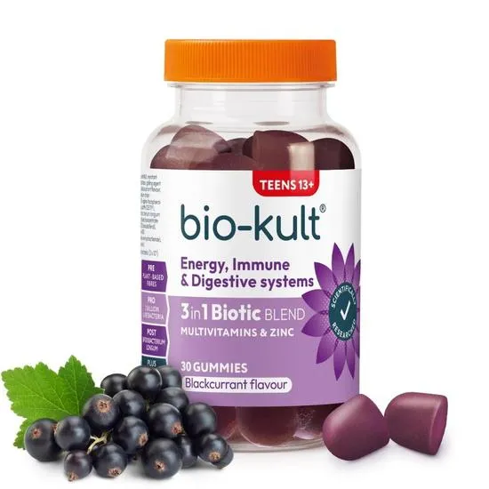 Bio-Kult 3-in-1 Biotic Blend Teen Blackcurrant Gummies 30 Gummies