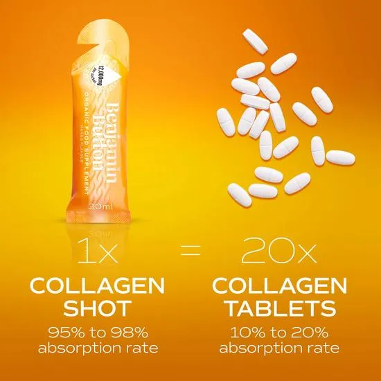 Benjamin Button Mango 12,000mg Marine Collagen Liquid Sachets x 14