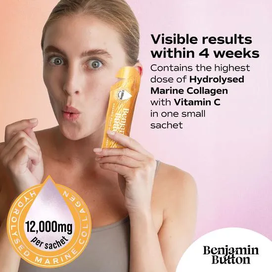 Benjamin Button Mango 12,000mg Marine Collagen Liquid Sachets x 14