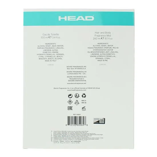 Head Spark Eau De Toilette 100ml + Fragrance Mist 240ml Gift Set 100ml