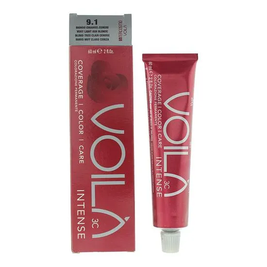 Intercosmo Voila 3c Hair Colour 9.1 Very Light Ash Blonde 60ml