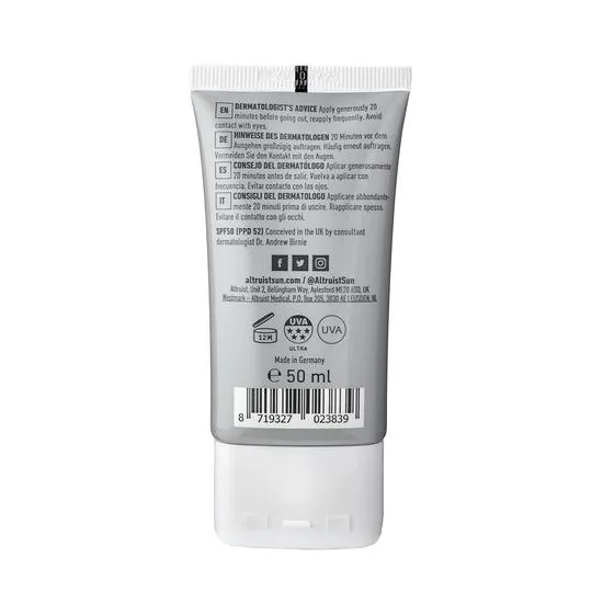 Altruist Face Fluid Sunscreen SPF 50 50ml
