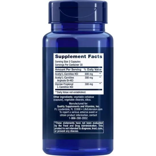 Life Extension Optimised Carnitine Vegicaps 60 Vegicaps