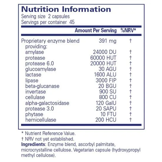 Pure Encapsulations Digestive Enzymes Ultra Capsules 30 Capsules