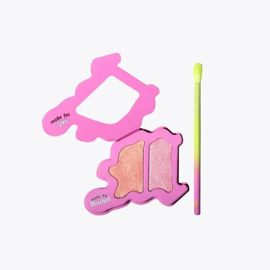 Made By Mitchell Blursh Press'd Duo Highlighter Palette & Brush Cuban On The Wrist