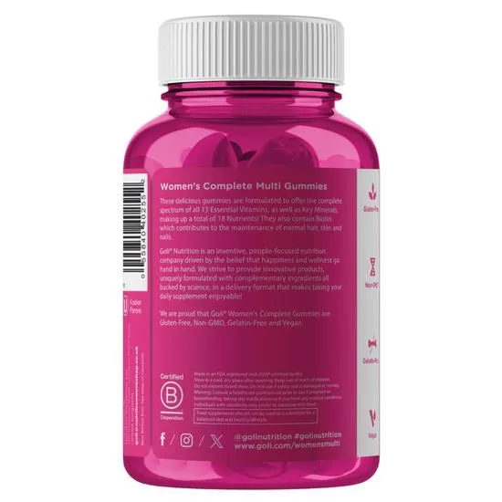 Goli Nutrition Women's Complete Multi Gummies 60 Gummies