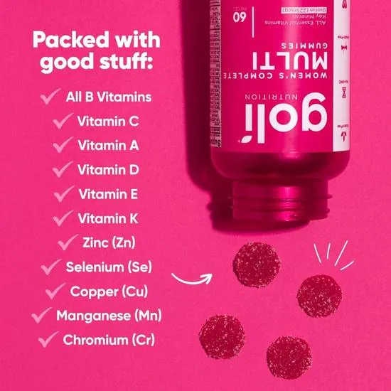 Goli Nutrition Women's Complete Multi Gummies 60 Gummies