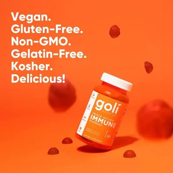 Goli Nutrition Triple Action Immune Gummies 60 Gummies