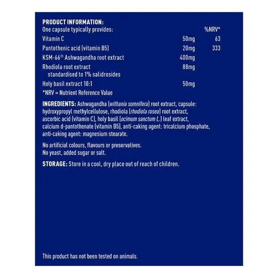 Higher Nature Ashwagandha & Rhodiola Complex 30 Capsules